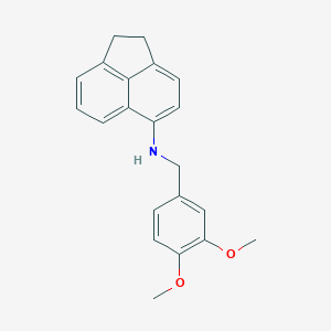 molecular formula C21H21NO2 B499621 N-(3,4-dimethoxybenzyl)-1,2-dihydroacenaphthylen-5-amine CAS No. 881446-19-1