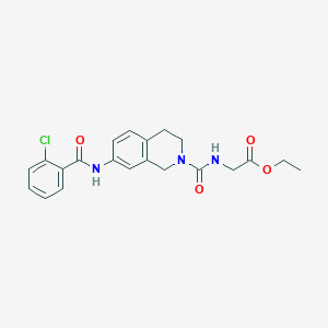 ethyl N-{[7-[(2-chlorobenzoyl)amino]-3,4-dihydro-2(1H)-isoquinolinyl]carbonyl}glycinate