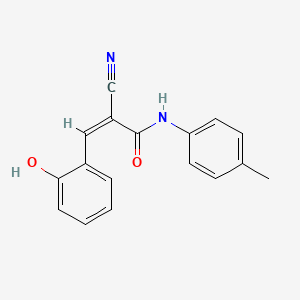 molecular formula C17H14N2O2 B4996224 (Z)-2-cyano-3-(2-hydroxyphenyl)-N-(4-methylphenyl)prop-2-enamide 