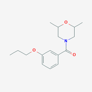 molecular formula C16H23NO3 B4996238 (2,6-DIMETHYLMORPHOLINO)(3-PROPOXYPHENYL)METHANONE 