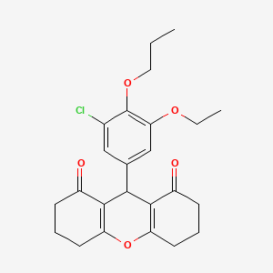 molecular formula C24H27ClO5 B4996240 9-(3-chloro-5-ethoxy-4-propoxyphenyl)-3,4,5,6,7,9-hexahydro-1H-xanthene-1,8(2H)-dione 