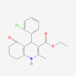 molecular formula C19H20ClNO3 B4996243 Ethyl 4-(2-chlorophenyl)-2-methyl-5-oxo-1,4,5,6,7,8-hexahydroquinoline-3-carboxylate CAS No. 33323-04-5