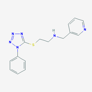 2-[(1-phenyl-1H-tetrazol-5-yl)sulfanyl]-N-(pyridin-3-ylmethyl)ethanamine