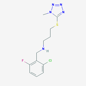 N-(2-chloro-6-fluorobenzyl)-3-[(1-methyl-1H-tetrazol-5-yl)sulfanyl]propan-1-amine