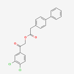 2-(3,4-Dichlorophenyl)-2-oxoethyl biphenyl-4-ylacetate