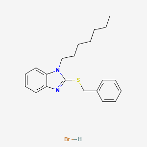 molecular formula C21H27BrN2S B4996307 2-Benzylsulfanyl-1-heptylbenzimidazole;hydrobromide 