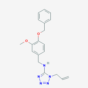 molecular formula C19H21N5O2 B499634 N-(1-allyl-1H-tetraazol-5-yl)-N-[4-(benzyloxy)-3-methoxybenzyl]amine 