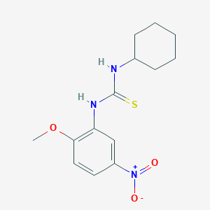 molecular formula C14H19N3O3S B4996343 1-Cyclohexyl-3-(2-methoxy-5-nitrophenyl)thiourea 