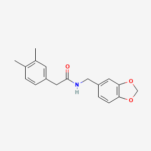 molecular formula C18H19NO3 B4996354 N-(1,3-benzodioxol-5-ylmethyl)-2-(3,4-dimethylphenyl)acetamide 