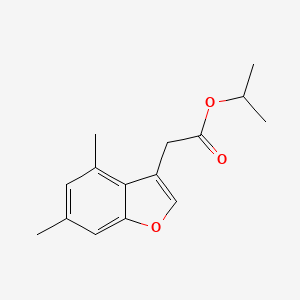 molecular formula C15H18O3 B4996371 isopropyl (4,6-dimethyl-1-benzofuran-3-yl)acetate 