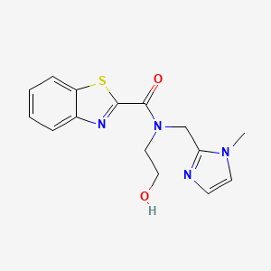 N-(2-hydroxyethyl)-N-[(1-methyl-1H-imidazol-2-yl)methyl]-1,3-benzothiazole-2-carboxamide trifluoroacetate (salt)