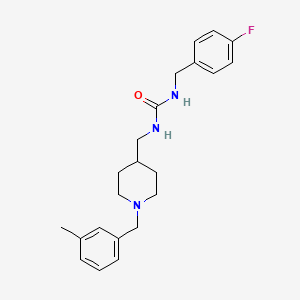 molecular formula C22H28FN3O B4996403 1-[(4-Fluorophenyl)methyl]-3-({1-[(3-methylphenyl)methyl]piperidin-4-YL}methyl)urea 