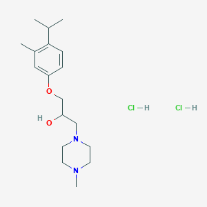 molecular formula C18H32Cl2N2O2 B4996423 1-(4-Methylpiperazin-1-yl)-3-(3-methyl-4-propan-2-ylphenoxy)propan-2-ol;dihydrochloride 