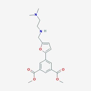 molecular formula C19H24N2O5 B499643 Dimethyl 5-[5-({[2-(dimethylamino)ethyl]amino}methyl)-2-furyl]isophthalate 