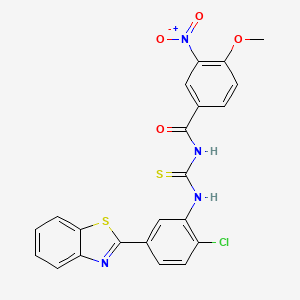 N-({[5-(1,3-benzothiazol-2-yl)-2-chlorophenyl]amino}carbonothioyl)-4-methoxy-3-nitrobenzamide