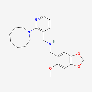 1-[2-(1-azocanyl)-3-pyridinyl]-N-[(6-methoxy-1,3-benzodioxol-5-yl)methyl]methanamine