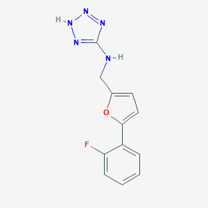 molecular formula C12H10FN5O B499647 N-[[5-(2-fluorophenyl)furan-2-yl]methyl]-2H-tetrazol-5-amine CAS No. 878424-84-1