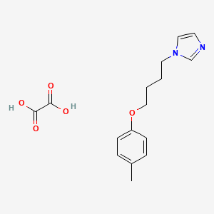 molecular formula C16H20N2O5 B4996471 1-[4-(4-Methylphenoxy)butyl]imidazole;oxalic acid 