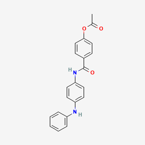 molecular formula C21H18N2O3 B4996476 4-{[(4-anilinophenyl)amino]carbonyl}phenyl acetate 