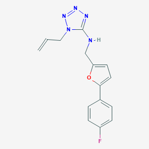 molecular formula C15H14FN5O B499648 N-(1-allyl-1H-tetraazol-5-yl)-N-{[5-(4-fluorophenyl)-2-furyl]methyl}amine CAS No. 878425-02-6