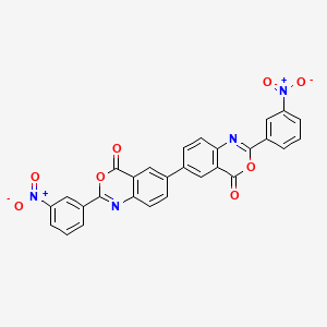 molecular formula C28H14N4O8 B4996506 2,2'-bis(3-nitrophenyl)-4H,4'H-6,6'-bi-3,1-benzoxazine-4,4'-dione 