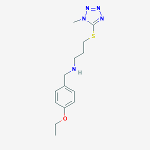 molecular formula C14H21N5OS B499651 N-(4-ethoxybenzyl)-N-{3-[(1-methyl-1H-tetraazol-5-yl)sulfanyl]propyl}amine 