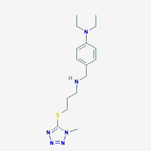 molecular formula C16H26N6S B499652 N,N-diethyl-4-[({3-[(1-methyl-1H-tetrazol-5-yl)sulfanyl]propyl}amino)methyl]aniline 