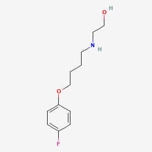 molecular formula C12H18FNO2 B4996548 2-{[4-(4-fluorophenoxy)butyl]amino}ethanol 