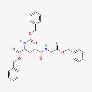 benzyl 2-{[(benzyloxy)carbonyl]amino}-5-{[2-(benzyloxy)-2-oxoethyl]amino}-5-oxopentanoate