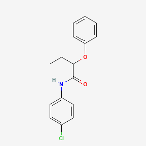 molecular formula C16H16ClNO2 B4996557 N-(4-chlorophenyl)-2-phenoxybutanamide 