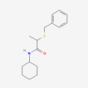 2-benzylsulfanyl-N-cyclohexylpropanamide