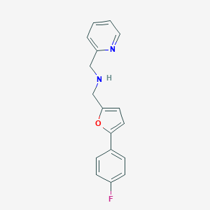 molecular formula C17H15FN2O B499657 1-[5-(4-fluorophenyl)furan-2-yl]-N-(pyridin-2-ylmethyl)methanamine 
