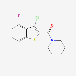 molecular formula C14H13ClFNOS B4996591 (3-CHLORO-4-FLUORO-1-BENZOTHIOPHEN-2-YL)(PIPERIDINO)METHANONE 