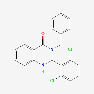 molecular formula C21H16Cl2N2O B4996600 3-benzyl-2-(2,6-dichlorophenyl)-2,3-dihydroquinazolin-4(1H)-one 