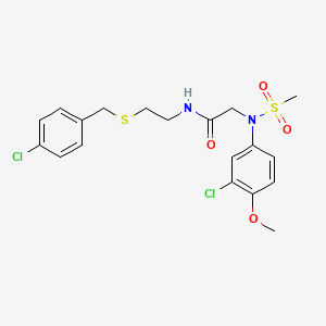 N~1~-{2-[(4-chlorobenzyl)thio]ethyl}-N~2~-(3-chloro-4-methoxyphenyl)-N~2~-(methylsulfonyl)glycinamide