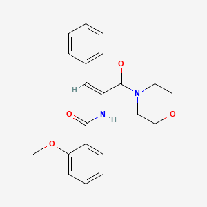 molecular formula C21H22N2O4 B4996611 2-methoxy-N-[(E)-3-morpholin-4-yl-3-oxo-1-phenylprop-1-en-2-yl]benzamide 