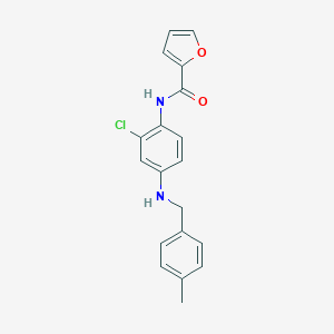molecular formula C19H17ClN2O2 B499663 N-{2-chloro-4-[(4-methylbenzyl)amino]phenyl}-2-furamide 
