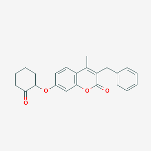 3-benzyl-4-methyl-7-[(2-oxocyclohexyl)oxy]-2H-chromen-2-one