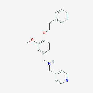 molecular formula C22H24N2O2 B499665 N-[3-methoxy-4-(2-phenylethoxy)benzyl]-N-(4-pyridinylmethyl)amine 