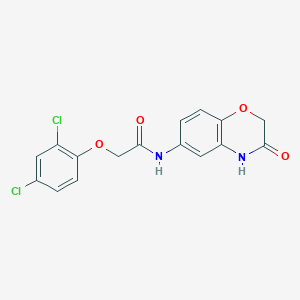 molecular formula C16H12Cl2N2O4 B4996651 2-(2,4-dichlorophenoxy)-N-(3-oxo-3,4-dihydro-2H-1,4-benzoxazin-6-yl)acetamide 