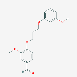 molecular formula C18H20O5 B4996657 3-methoxy-4-[3-(3-methoxyphenoxy)propoxy]benzaldehyde 