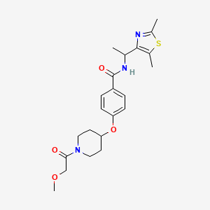 N-[1-(2,5-dimethyl-1,3-thiazol-4-yl)ethyl]-4-{[1-(methoxyacetyl)-4-piperidinyl]oxy}benzamide