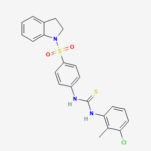 molecular formula C22H20ClN3O2S2 B4996718 N-(3-chloro-2-methylphenyl)-N'-[4-(2,3-dihydro-1H-indol-1-ylsulfonyl)phenyl]thiourea 