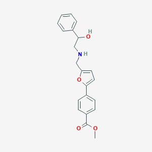 molecular formula C21H21NO4 B499676 4-[5-[[(2-Hydroxy-2-phenylethyl)amino]methyl]-2-furanyl]benzoic acid methyl ester 