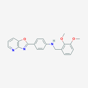 molecular formula C21H19N3O3 B499680 N-(2,3-dimethoxybenzyl)-4-([1,3]oxazolo[4,5-b]pyridin-2-yl)aniline CAS No. 878452-77-8