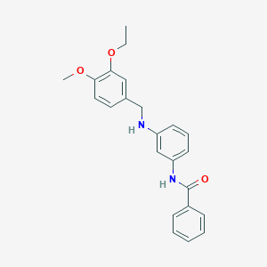 molecular formula C23H24N2O3 B499682 N-{3-[(3-ethoxy-4-methoxybenzyl)amino]phenyl}benzamide 
