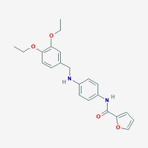 molecular formula C22H24N2O4 B499686 N-{4-[(3,4-diethoxybenzyl)amino]phenyl}-2-furamide 