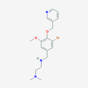 molecular formula C18H24BrN3O2 B499691 N'-[3-bromo-5-methoxy-4-(pyridin-3-ylmethoxy)benzyl]-N,N-dimethylethane-1,2-diamine 
