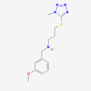 molecular formula C13H19N5OS B499706 N-(3-methoxybenzyl)-3-[(1-methyl-1H-tetrazol-5-yl)sulfanyl]propan-1-amine 
