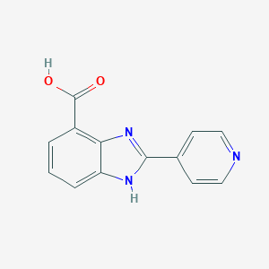 molecular formula C13H9N3O2 B049972 2-吡啶-4-基-3H-苯并咪唑-4-羧酸 CAS No. 124340-93-8
